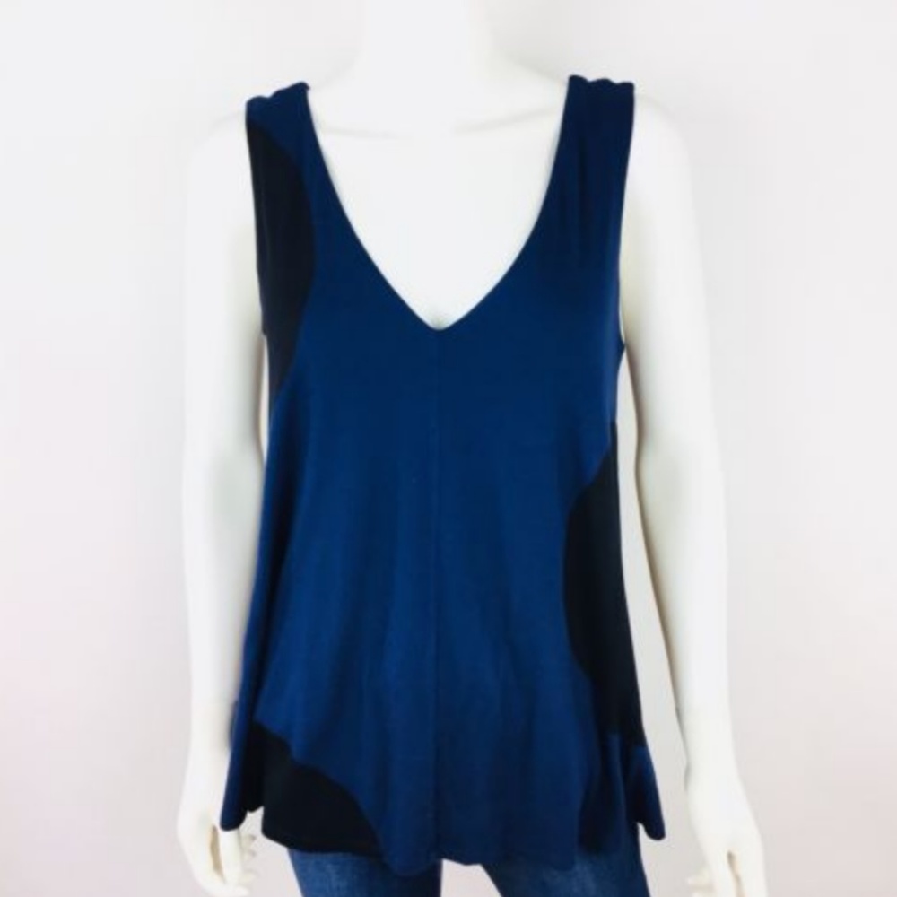 Boden Navy Blue Polka Dot Swing Tank Top